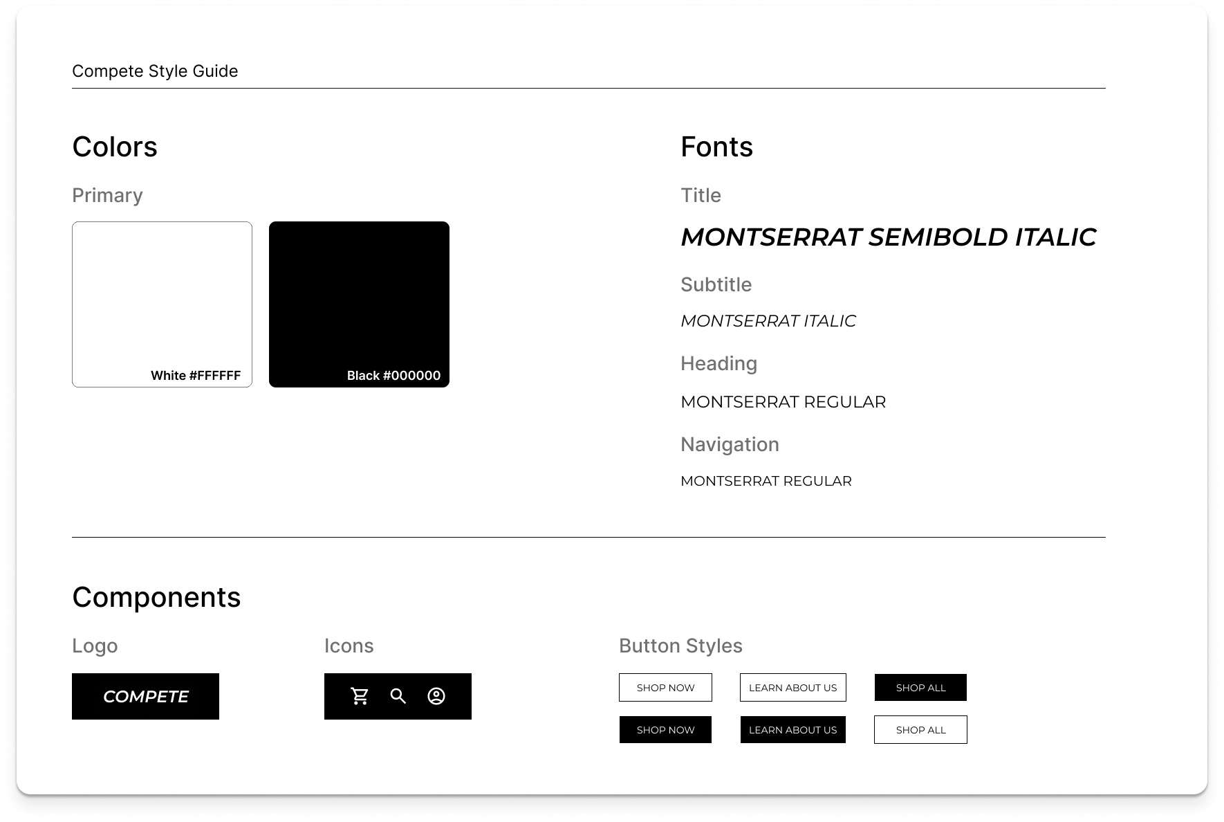 Compete Style Guide